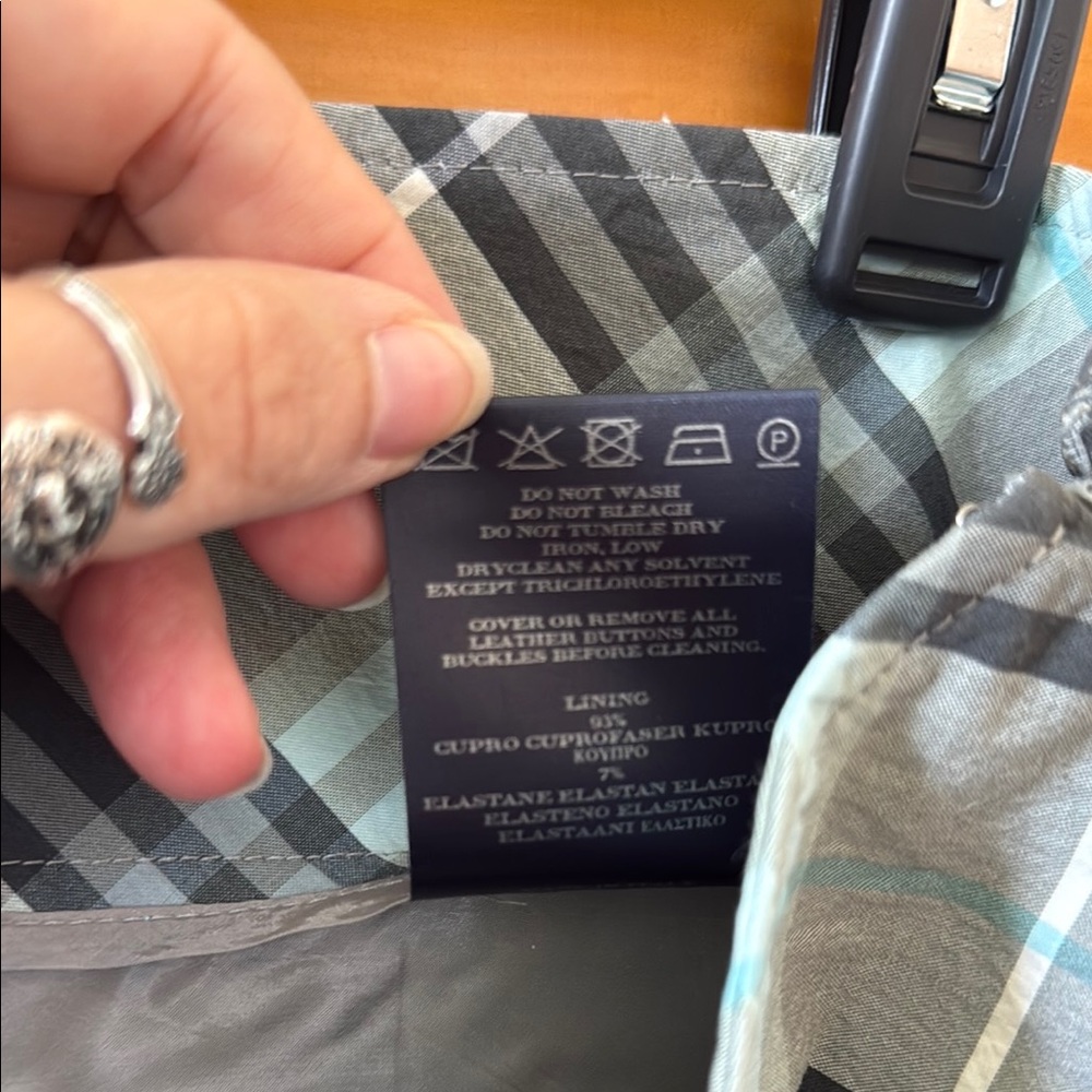 Burberry Blue and Black Knee-Length Pencil Skirt - Picture 9 of 9